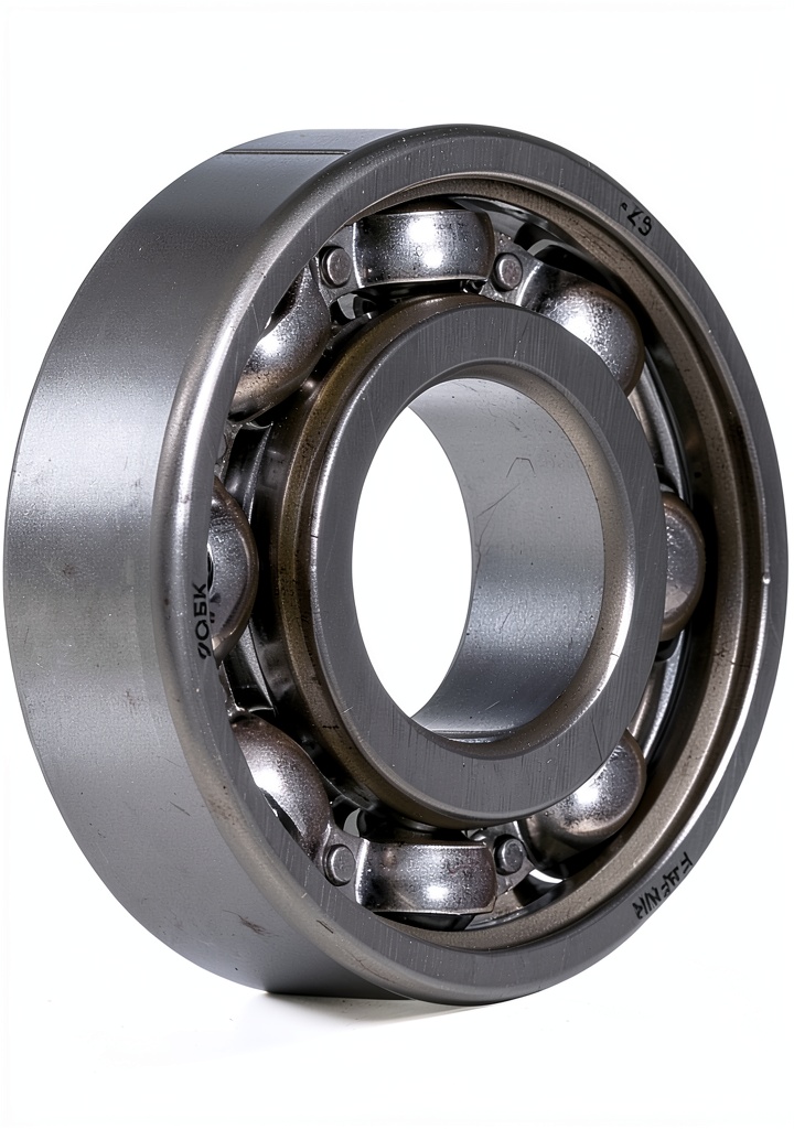 Timken 203AB alternator bearing close-up showing steel construction