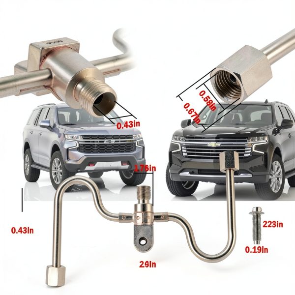 Fuel Rail Crossover Tube Deecaray 12677002 Silver Steel Plastic Kit-6