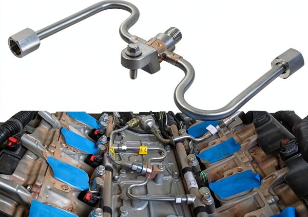 Fuel Rail Crossover Tube Deecaray 12677002 Silver Steel Plastic Kit-0