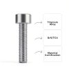 M6x25 Titanium Bolts Reflying Hex Bolt Lightweight Corrosion Resistant-2
