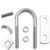 U-Bolt M8 2 inch Wide Galvanized Carbon Steel Set 2pcs by Sunliech-6