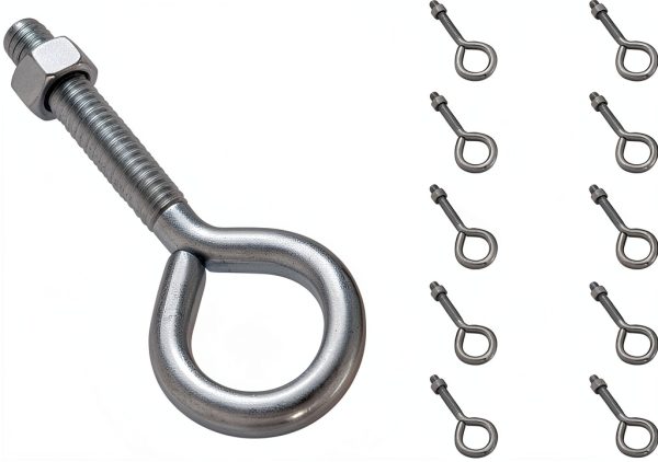 Eye Bolt 3/8" x 4" Zinc Plated by National Hardware - Alloy Steel-0