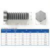 MroMax 4Pcs M6 x 120mm Hex Head Screws Bolts, 304 Stainless Steel 18-8, Fully Threaded, External Hex Drive, for Mounting Chair, Handles, Rail, Pump, Wheels, Antenna Parts, Boat and Plastic Bumpers-4