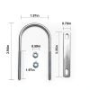 U-Bolt M8 2 inch Wide Galvanized Carbon Steel Set 2pcs by Sunliech-1