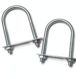 U-Bolt M8 2 inch Wide Galvanized Carbon Steel Set 2pcs by Sunliech-0