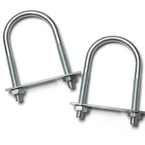U-Bolt M8 2 inch Wide Galvanized Carbon Steel Set 2pcs by Sunliech-0