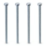 MroMax 4Pcs M6 x 120mm Hex Head Screws Bolts, 304 Stainless Steel 18-8, Fully Threaded, External Hex Drive, for Mounting Chair, Handles, Rail, Pump, Wheels, Antenna Parts, Boat and Plastic Bumpers-0