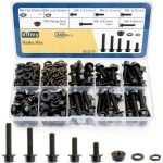 M6-1.0 Bolt Flange Head Kit 240 Pack by Vifmy Full Thread Alloy Steel-0