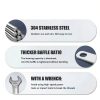 U-Bolts M8 40mm Wide 304 SS 4pcs Nuts Plate Washers SRZTXU-5