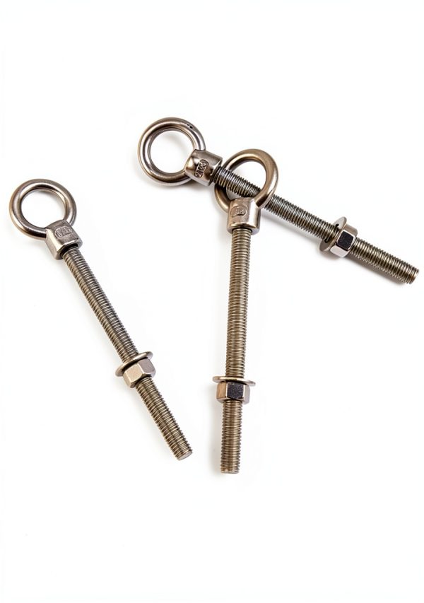QWORK Machinery Eye Bolt with Shoulder, 5 Pack 1/2"x6" Long 316 Stainless Steel Marine Grade Thread Machinery Shoulder Lifting Ring Eye Bolts-3