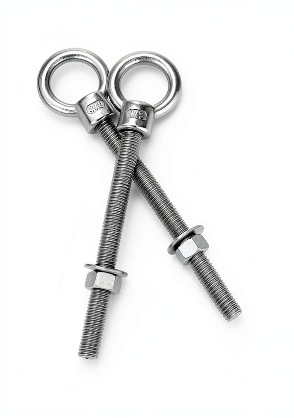 QWORK Machinery Eye Bolt with Shoulder, 5 Pack 1/2"x6" Long 316 Stainless Steel Marine Grade Thread Machinery Shoulder Lifting Ring Eye Bolts-4