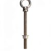 QWORK Machinery Eye Bolt with Shoulder, 5 Pack 1/2"x6" Long 316 Stainless Steel Marine Grade Thread Machinery Shoulder Lifting Ring Eye Bolts-5