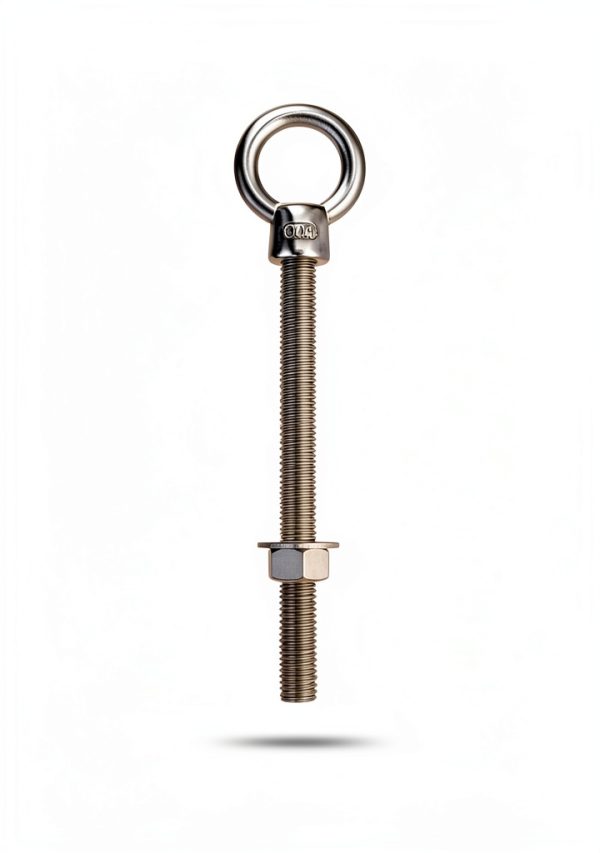 QWORK Machinery Eye Bolt with Shoulder, 5 Pack 1/2"x6" Long 316 Stainless Steel Marine Grade Thread Machinery Shoulder Lifting Ring Eye Bolts-5