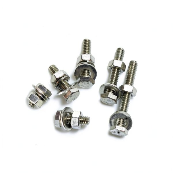 180 pcs SAE Stainless Steel Nuts and Bolts Assortment Kit, Including 6 Sizes 1/4-20 Hex Bolts,Flat Washers, Lock Washers. Packaged by Plastic Box, Made by 304 Stainless Steel-1