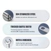 4 Sets M8 Square U-Bolts,u-Bolts 2 inch Wide,304 Stainless Steel Square u-Bolts,with Nuts,Bolt Plate and washers(4, M8 x 50mm x 100mm)-3