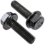 M8-1.25 x 20mm Flanged Hex Head Bolts,External Flange Hex Drive Screws,Class 10.9 Black Zinc Plated,Alloy Steel,Full Coarse Thread,Pump,Fix Car,DIY Project(25Pcs)-0