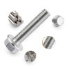 M8-1.25 x 25mm Flanged Hex Head Bolts,304 Stainless Steel 18-8,Fully Threaded,Silver External Flange Hex Drive Screws,Pump,Fix Car,DIY Project(23Pcs)-2