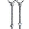 QWORK Machinery Eye Bolt with Shoulder, 5 Pack 1/2"x6" Long 316 Stainless Steel Marine Grade Thread Machinery Shoulder Lifting Ring Eye Bolts-1