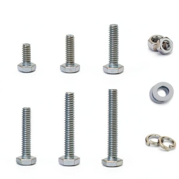 180 pcs SAE Stainless Steel Nuts and Bolts Assortment Kit, Including 6 Sizes 1/4-20 Hex Bolts,Flat Washers, Lock Washers. Packaged by Plastic Box, Made by 304 Stainless Steel-2